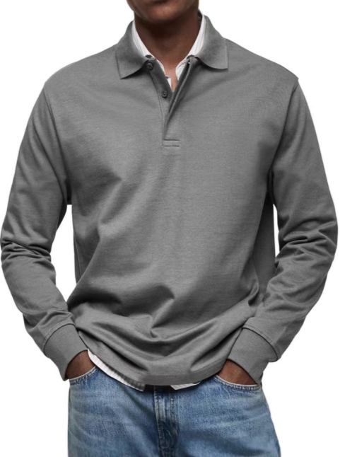 Lyxig pikétröja med långärmar