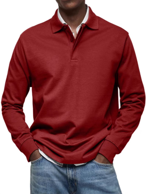 Lyxig pikétröja med långärmar