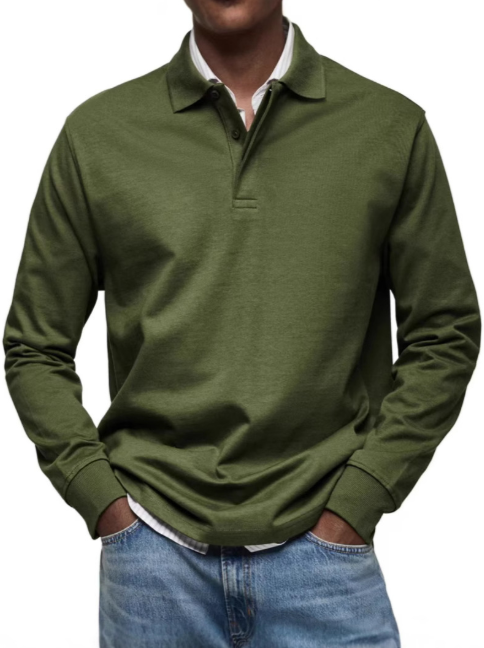 Lyxig pikétröja med långärmar