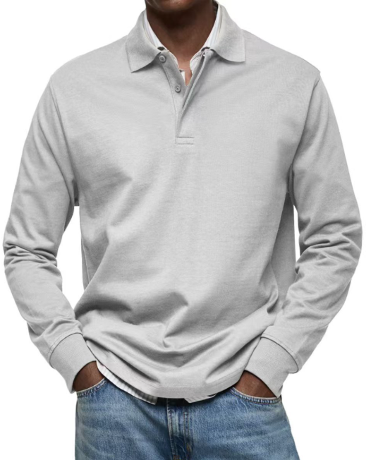 Lyxig pikétröja med långärmar