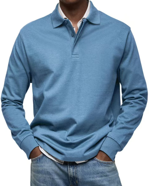 Lyxig pikétröja med långärmar